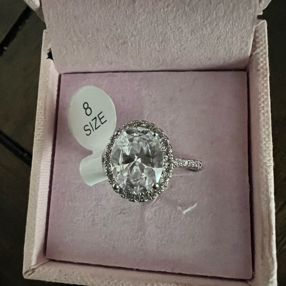 Oval Halo CZ ring